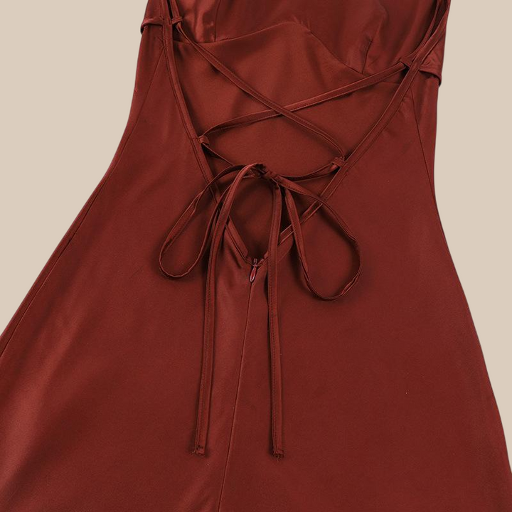 Anamorela Nude Luxe Satin Dress