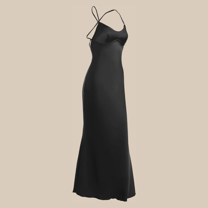 Anamorela Nude Luxe Satin Dress