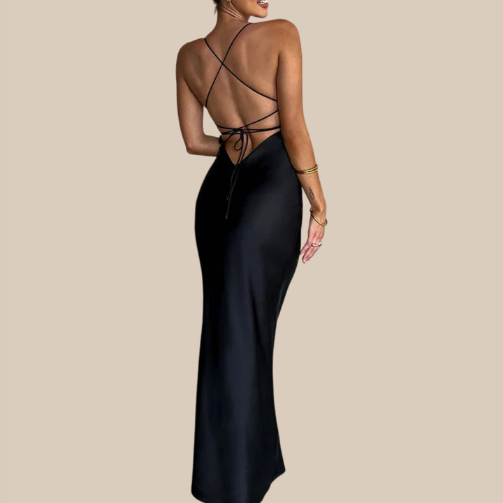 Anamorela Nude Luxe Satin Dress