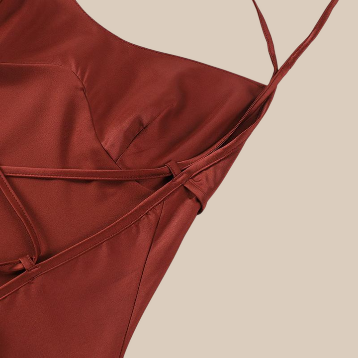 Anamorela Nude Luxe Satin Dress