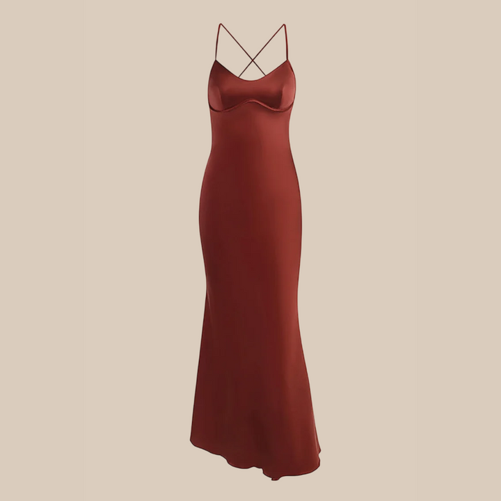 Anamorela Nude Luxe Satin Dress