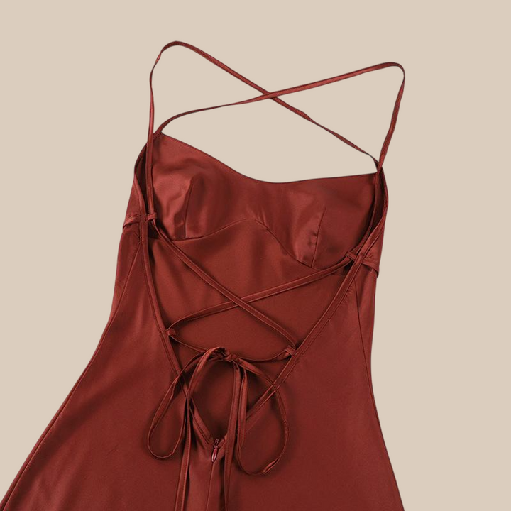 Anamorela Nude Luxe Satin Dress