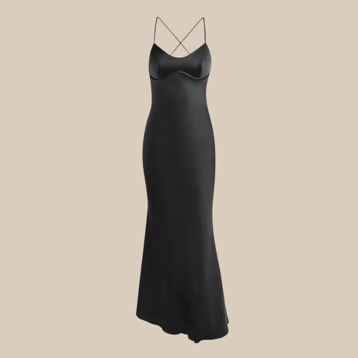 Anamorela Nude Luxe Satin Dress