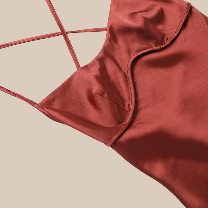 Anamorela Nude Luxe Satin Dress