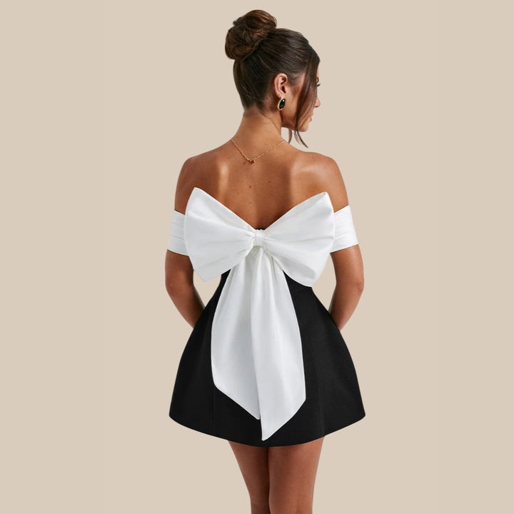 Anamorela Nude Luxe Bow Dress