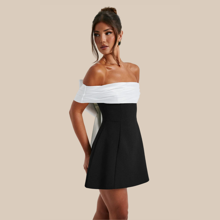 Anamorela Nude Luxe Bow Dress