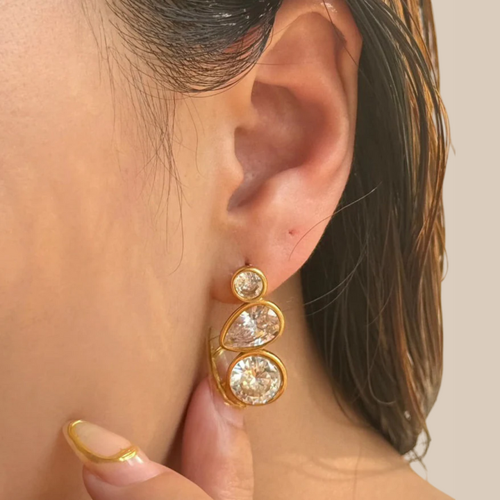 Anamorela Nude Luxe Drip Earrings