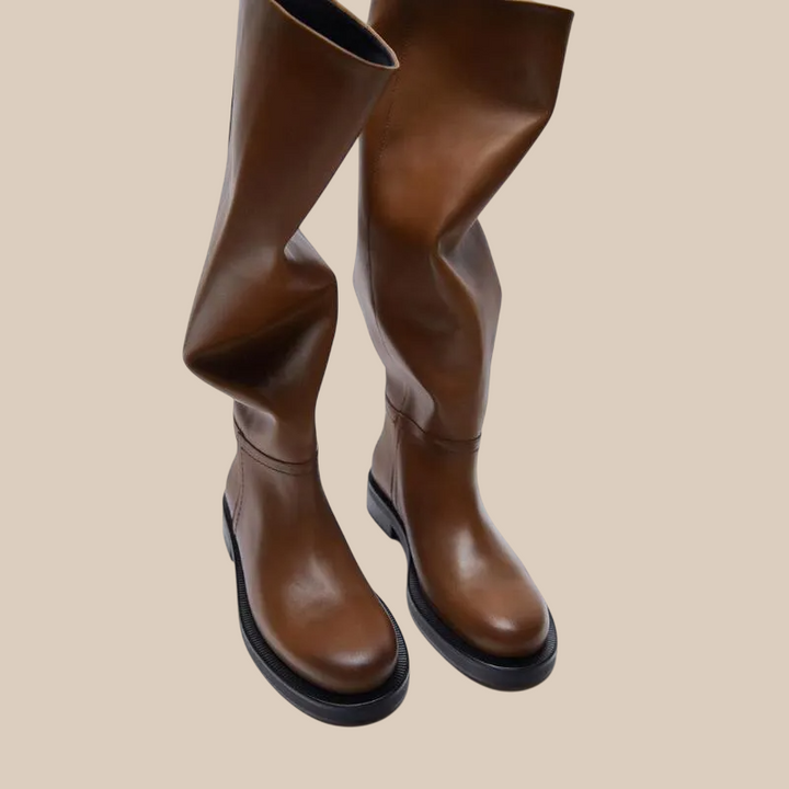 Vintage Cow Leather High Boots